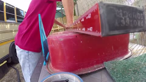 School Bus Conversion - adding the little red wagon