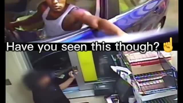 Extra footage of drive thru robbery man!!