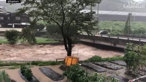 Heavy rain in Japan triggers floods and landslides