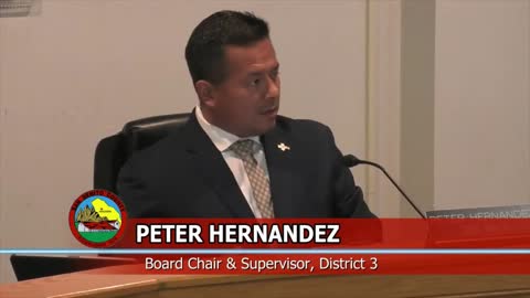 Support for Peter Hernandez to be chair of the San Benito County Board of Supervisors