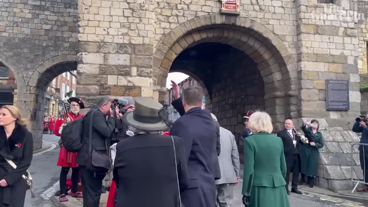 King Charles and Camilla nearly hit with eggs on walkabout in York