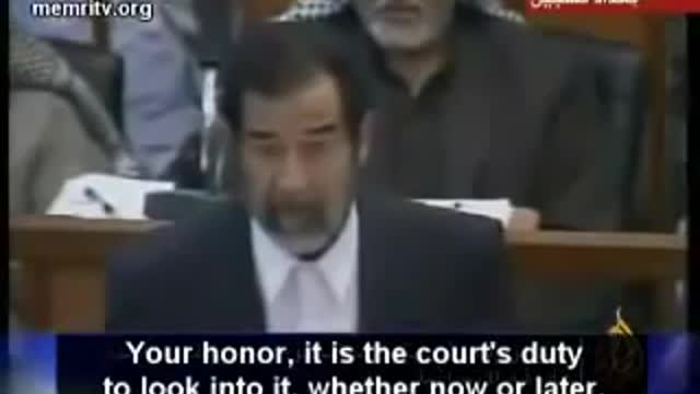 Saddam Hussein's final speech