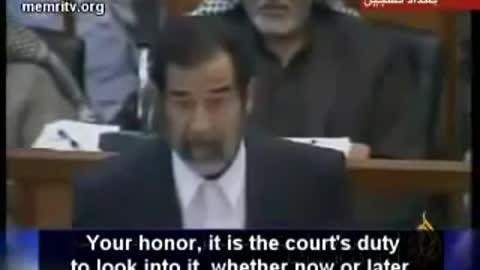 Saddam Hussein's final speech