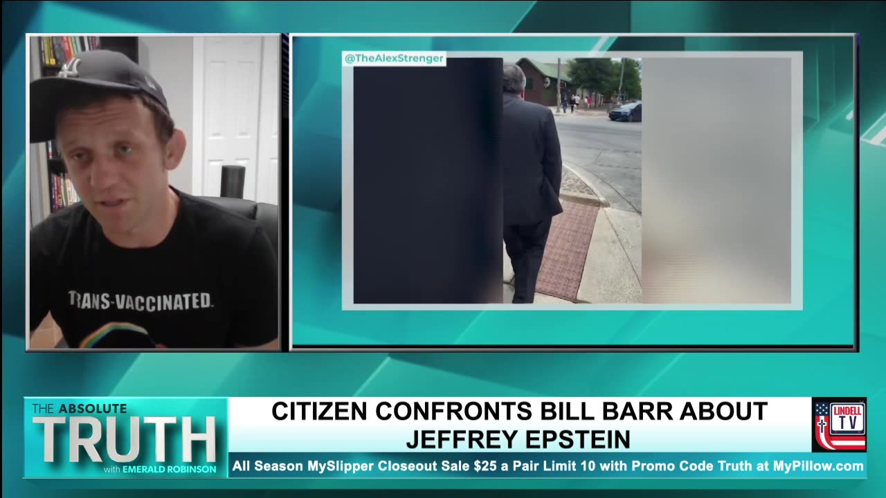 CITIZEN CONFRONTS BILL BARR ABOUT JEFFREY EPSTEIN