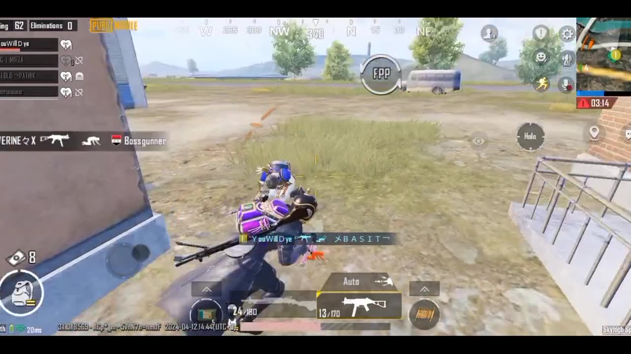 1v1 fight in erangle pubg mobile