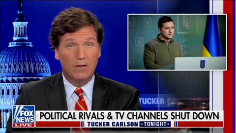 Tucker Calls Zelenskyy an ‘Authoritarian,’ For Shutting Down Opposition Parties and Media Outlets