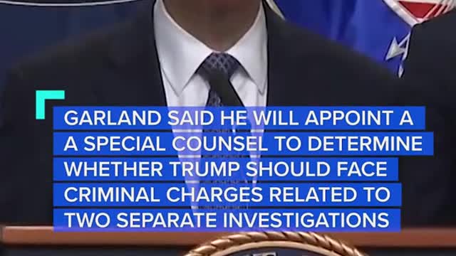 Attorney General Merrick Garland said Friday he will appoint a