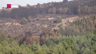 Spanish fight forest fire from air and ground