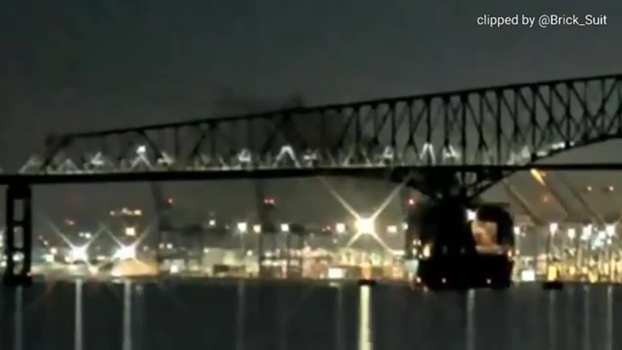 Alarming Clip Shows Cargo Ship Hitting Bridge At Major Port