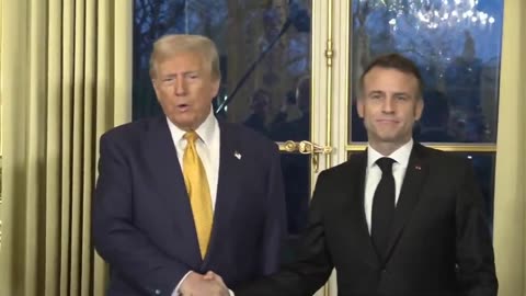 President Macron and President Trump address the media at Élysée Palace