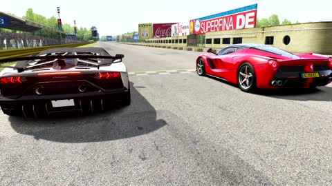 Lamborghini SVJ 63 vs Ferrari LaFerrari at Monza