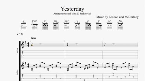 How to play Yesterday on the guitar