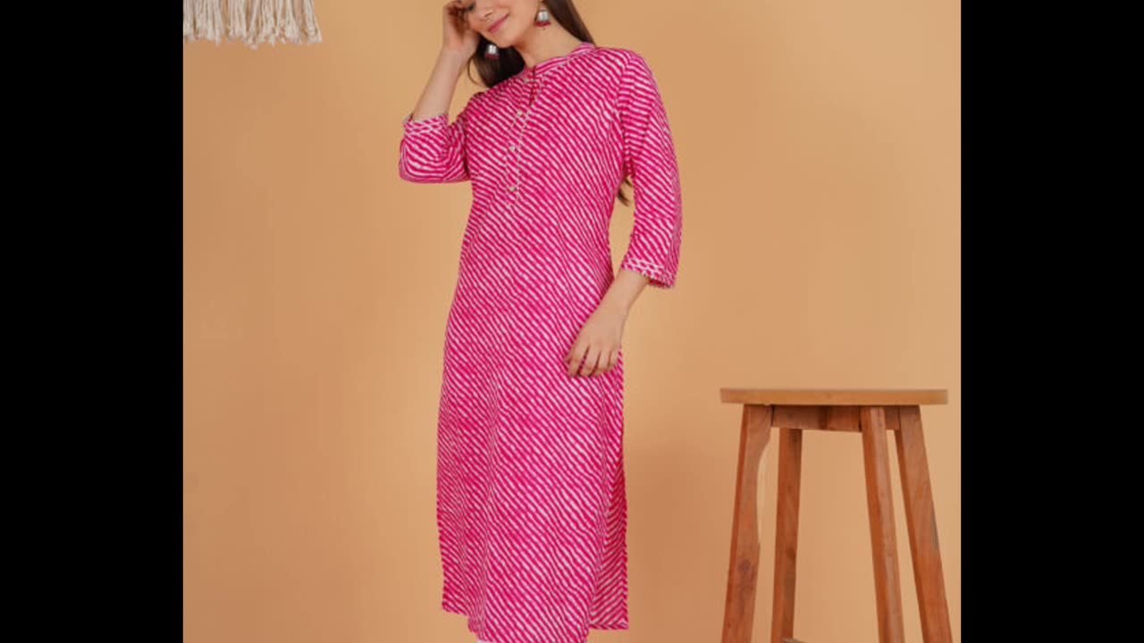 Leheriya Kurti for Women - Tinge