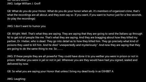 2009-06-22 - JUDGE GROFF - DEATH THREATS NOT CREDIBLE UNLESS YOU ARE DEAD.wmv