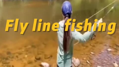 Fly line fishing