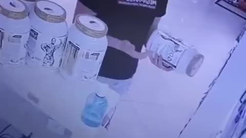 dude can not believe he caught falling bottle