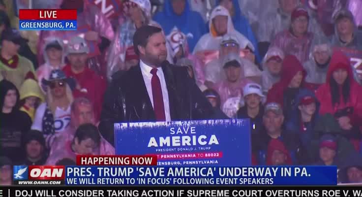 JD Vance speaking at the Trump Rally in PA.