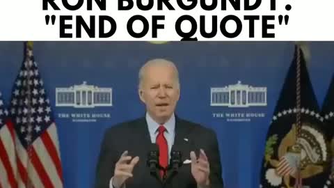 Biden is Ron Burgundy! He reads EVERYTHING on the teleprompter! 'End of quote'