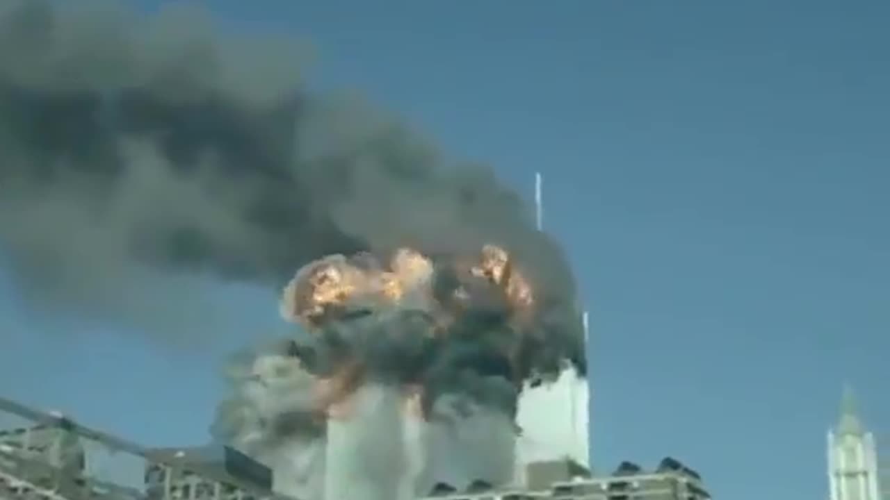 911 clip surfaced years later…. No planes just bombs