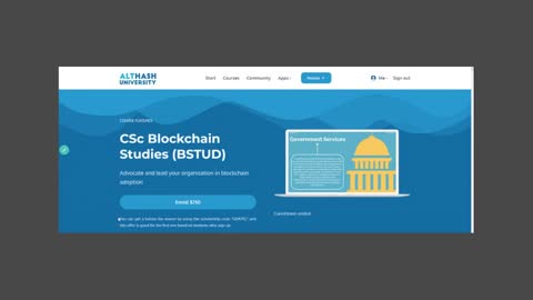 Althash University CSc Blockchain Studies (BSTUD)