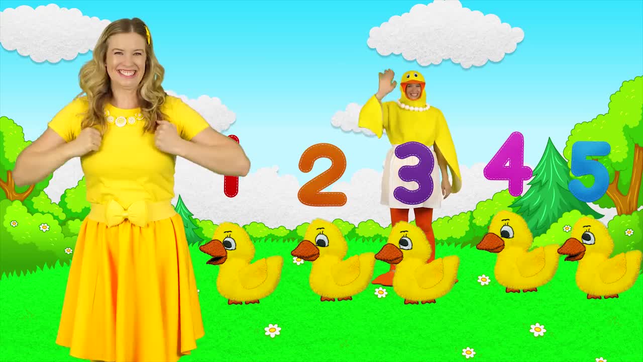 Five Little Ducks - Kids Songs & Nursery Rhymes - Learn to Count the Little Ducks