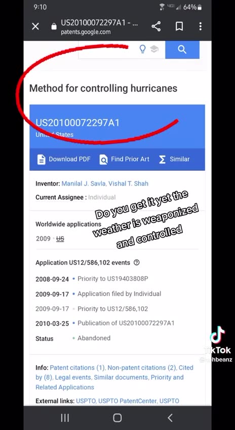 Weather Warfare & Geo Engineering - Tornado Patents