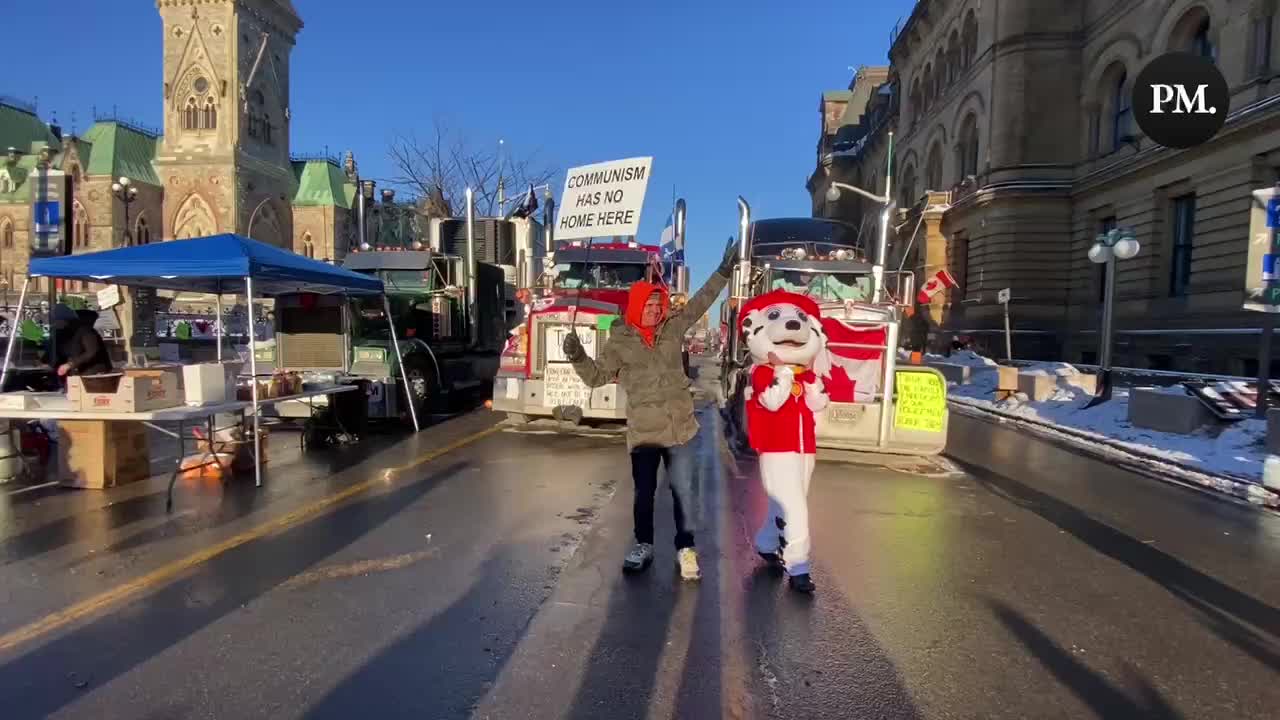 There are several party animals at the freedom protest in Ottawa today. (Watch to the end!)