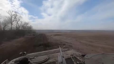 Ukrainian APC Runs Over Russian Lancet and Keeps Going