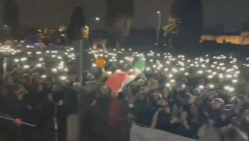 Rome, Italy - Protest against medical tyranny & illegal vaccine mandates