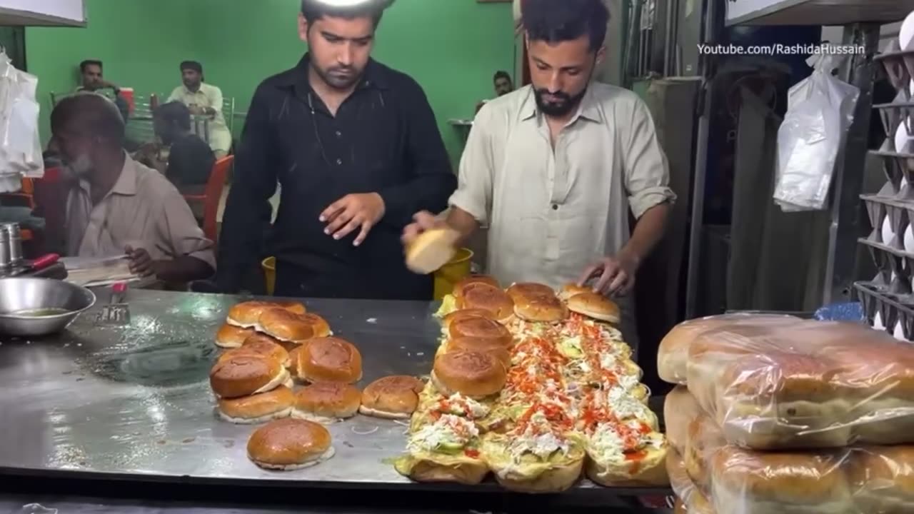 Special Egg Shami Burger | Famous Double Anda Bun Kabab | Street Food of Karachi Pakistan