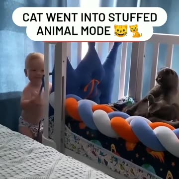 Funny evading the baby