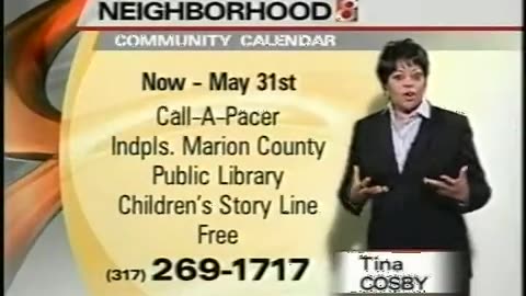 April 29, 2004 - Tina Cosby Indianapolis Community Calendar