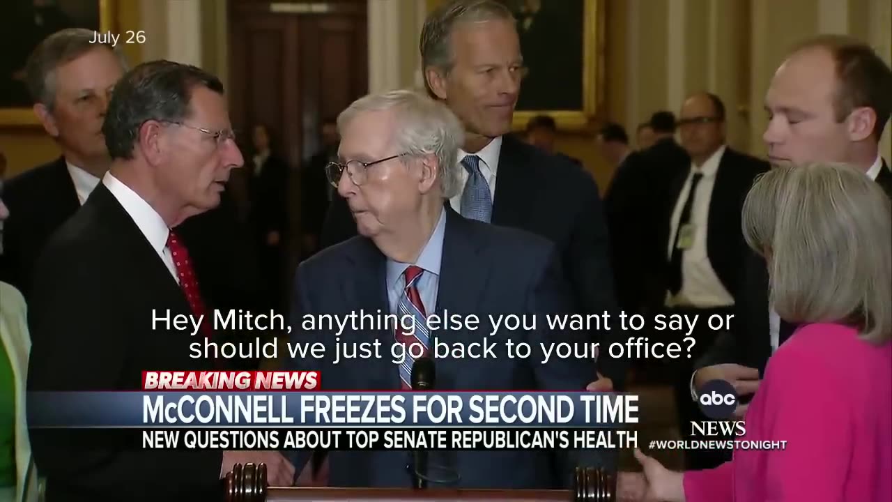 McConnell freezes for second time new question about top senate republican health