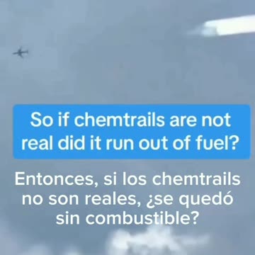 And you don't believe in chemtrails? Wake up