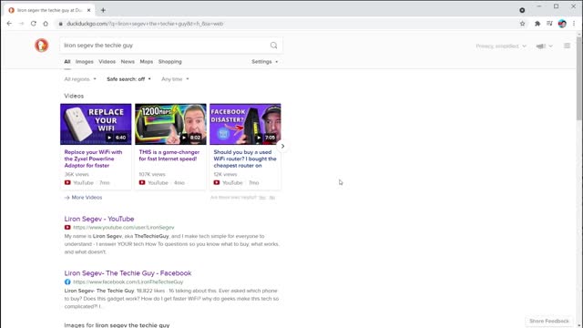 Using Duck Duck Go
