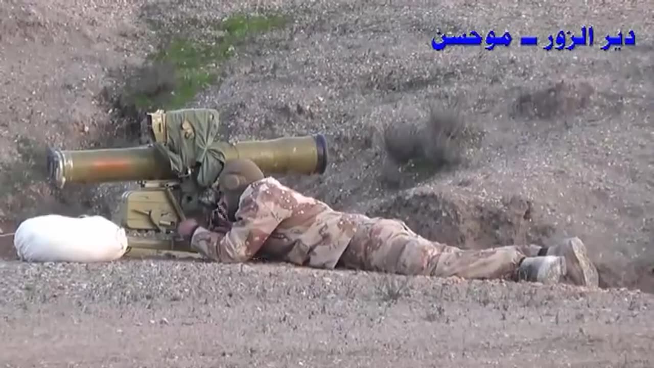 🚀 Opposition Fighters Launch 9M113 Konkurs ATGM at SAA Armored Vehicle | Deir ez-Zor 2014 | RCF