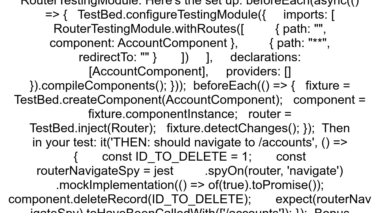 Angular unit test WARN 39Navigation triggered outside Angular zone did you forget to call 39ngZoner