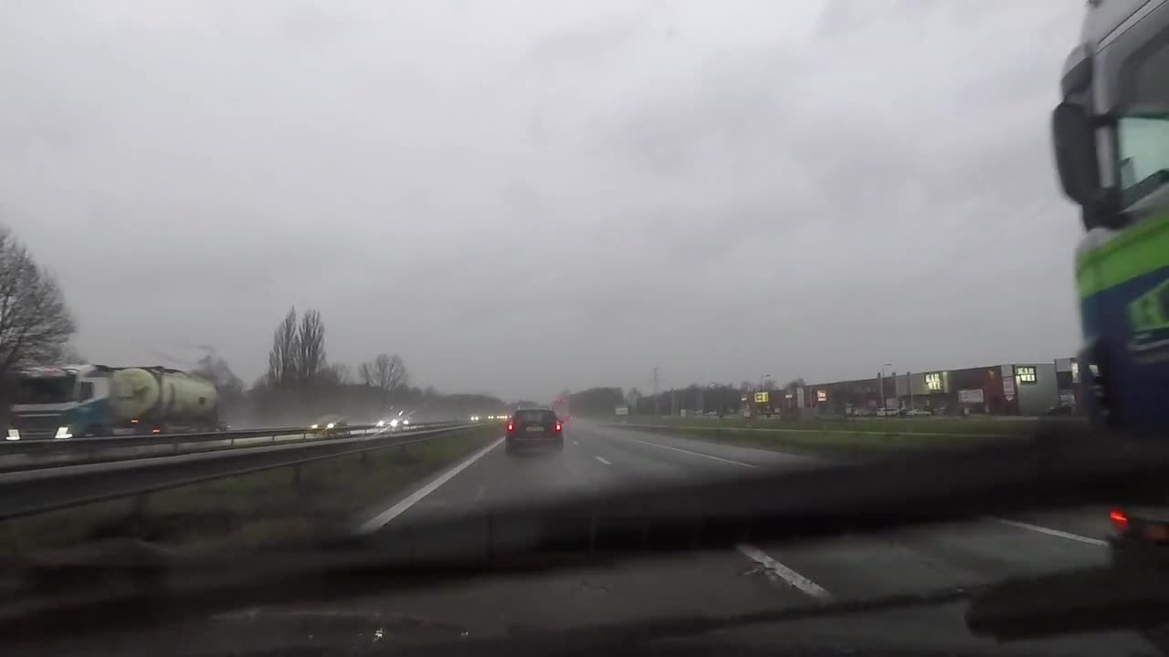 Raining day in the car