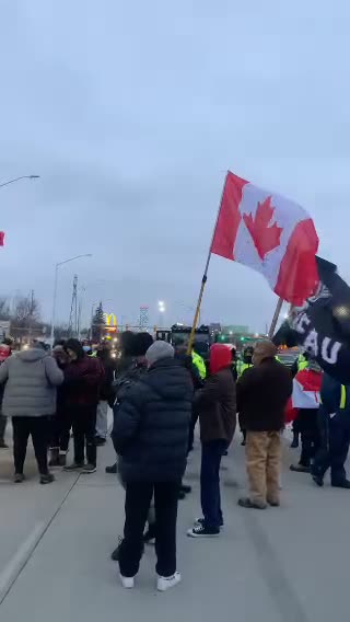 The Standoff Continues At The Ambassador Bridge In Canada