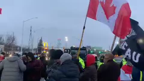 The Standoff Continues At The Ambassador Bridge In Canada