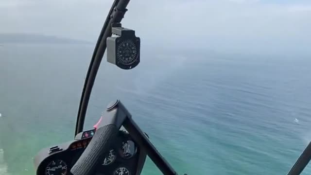 Flying along the California coast this morning