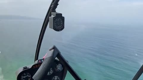 Flying along the California coast this morning