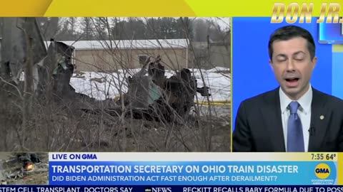 Pete Buttigieg Couldn't Care LESS About East Palestine - WATCH. 
