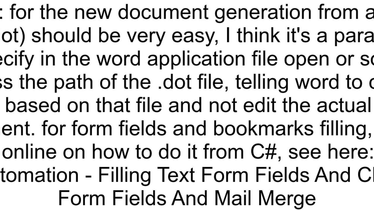 How to create docx files from a template in C