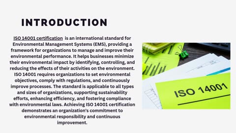 Enhancing Environmental Management Systems: ISO 14001 CERTIFICATION