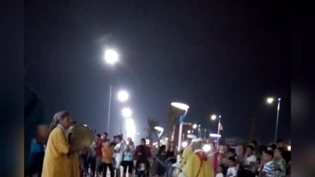 Magnificent Moroccan dance with a group of rakada