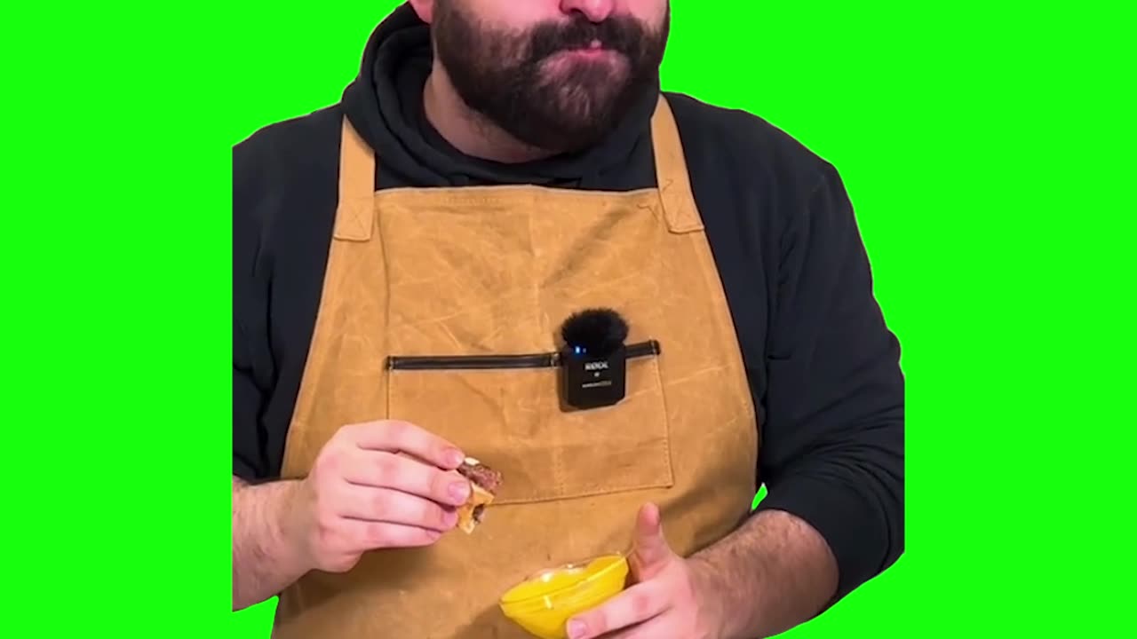 Gagging on Fizzy Mustard | Green Screen