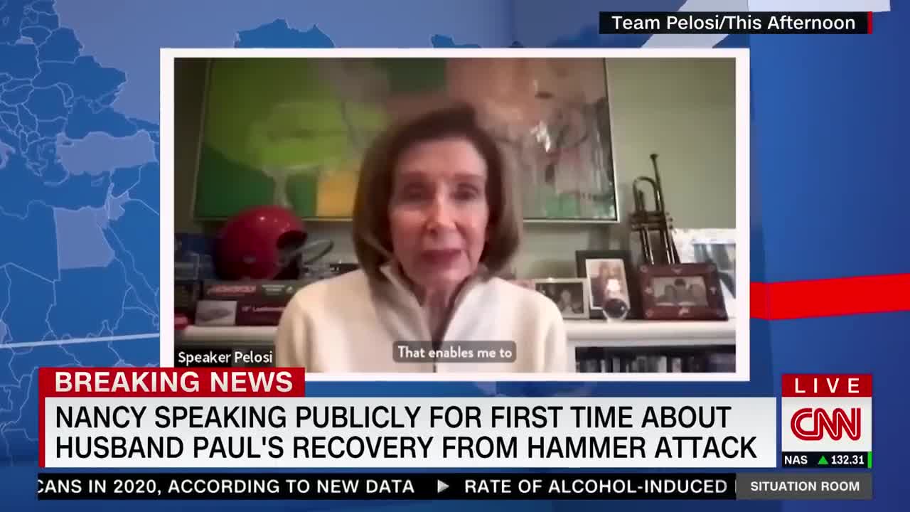 Nancy Pelosi releases first public on-camera comments since husband's attack