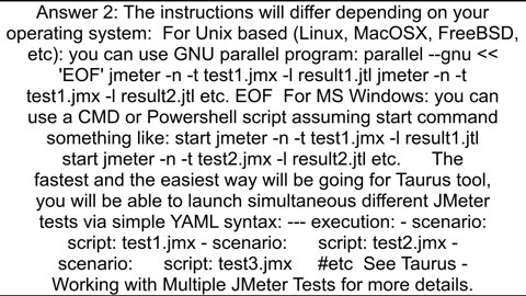 How to run multiple jmx recorded script at one instance on nongui mode without Any plugin