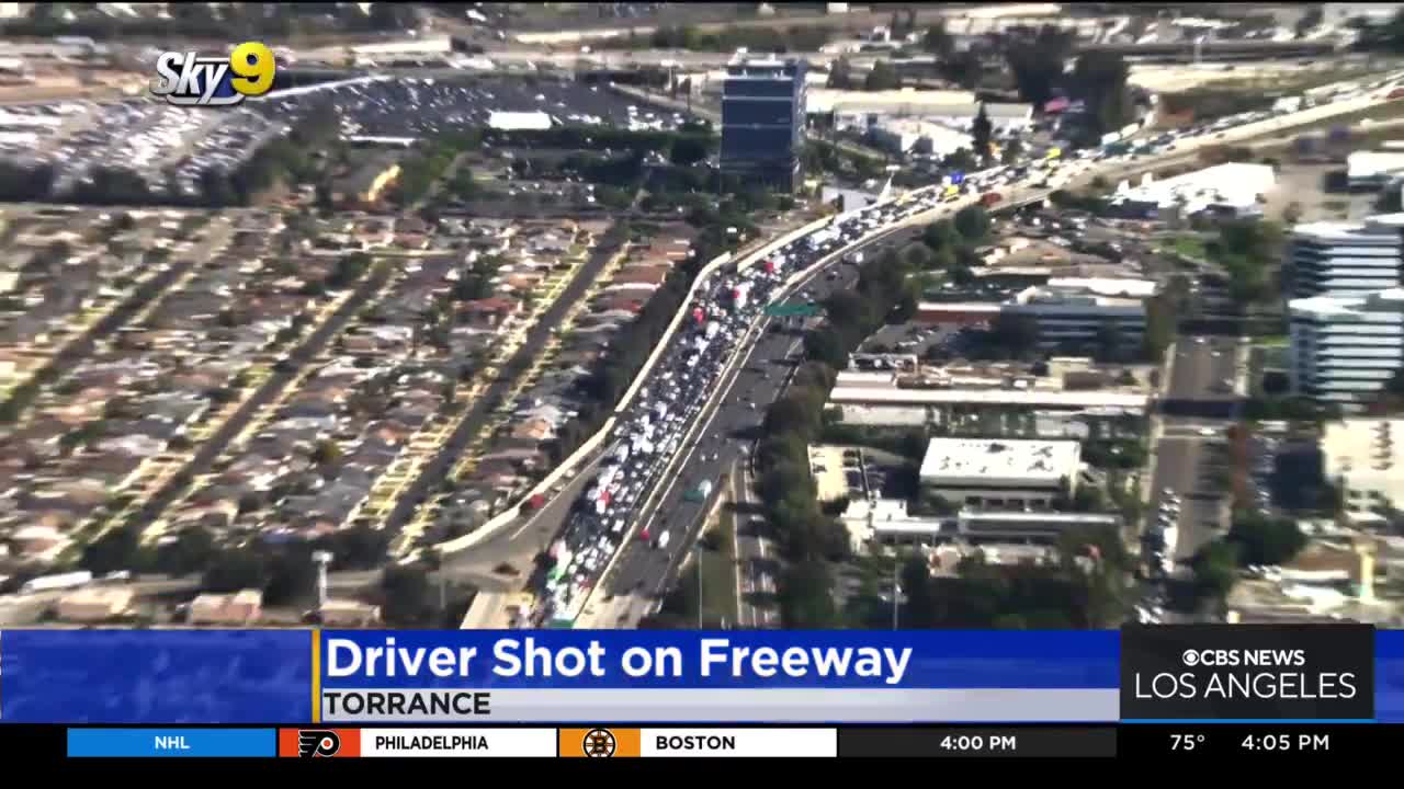 Investigation continues after driver shot on 405 Freeway